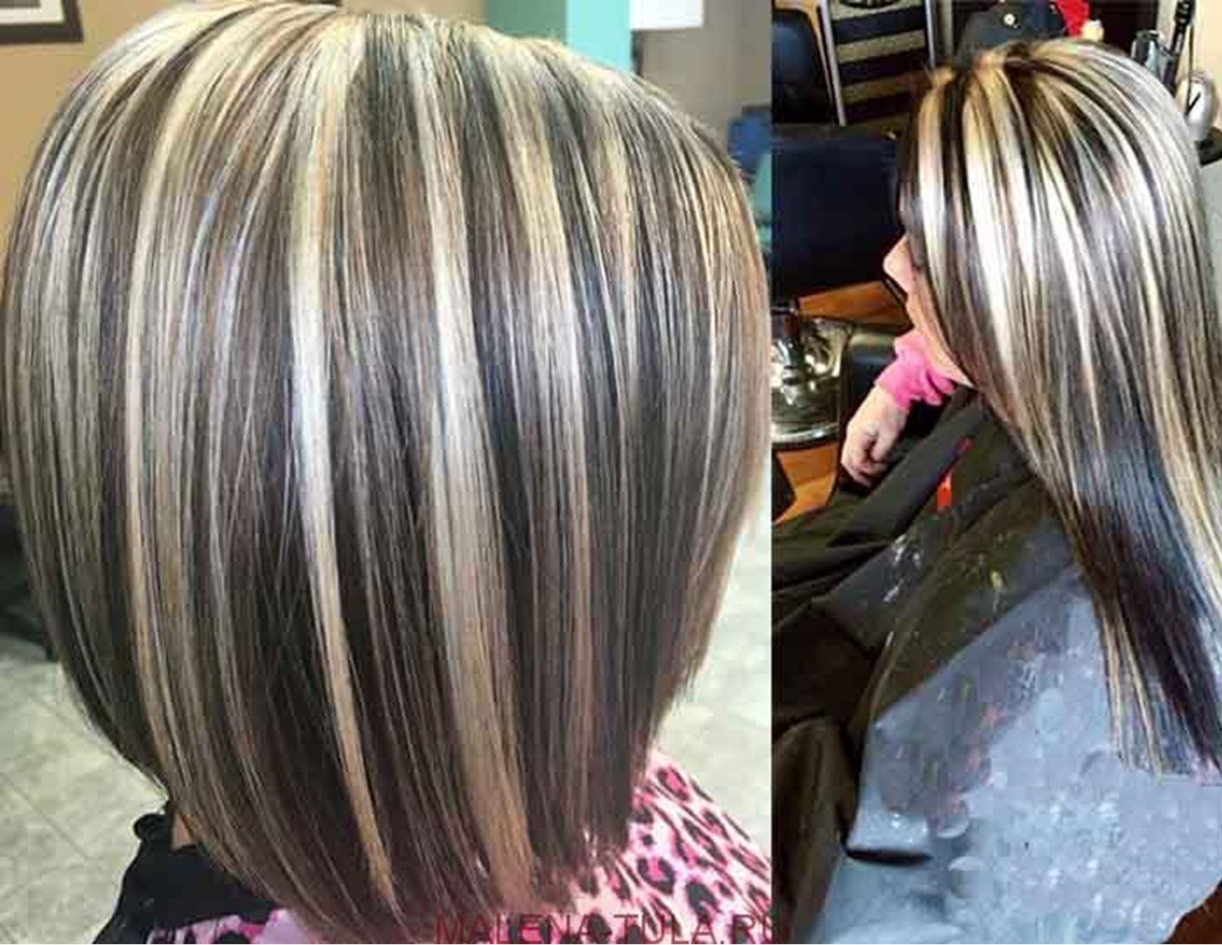 Редкое мелирование на русые волосы каре фото до и после